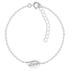 Sterling Silver Leaf Bracelet